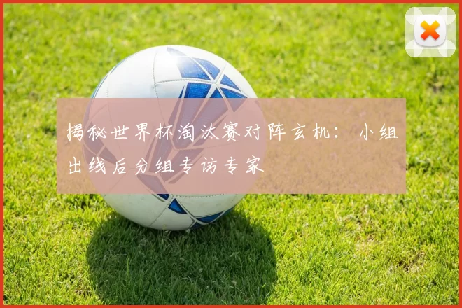 揭秘世界杯淘汰赛对阵玄机:小组出线后分组专访专家